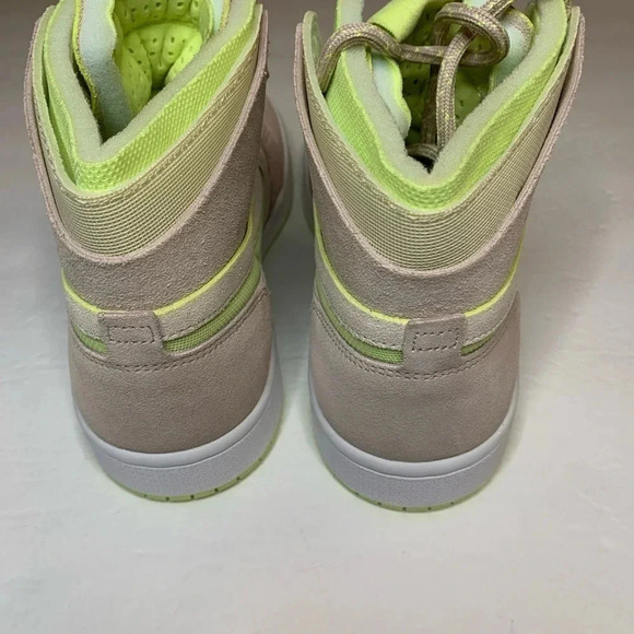 Women's Nike Jordan 1 Zoom Lemon Twist CT0979 200 Pearl White Fossil New - Picture 6 of 9